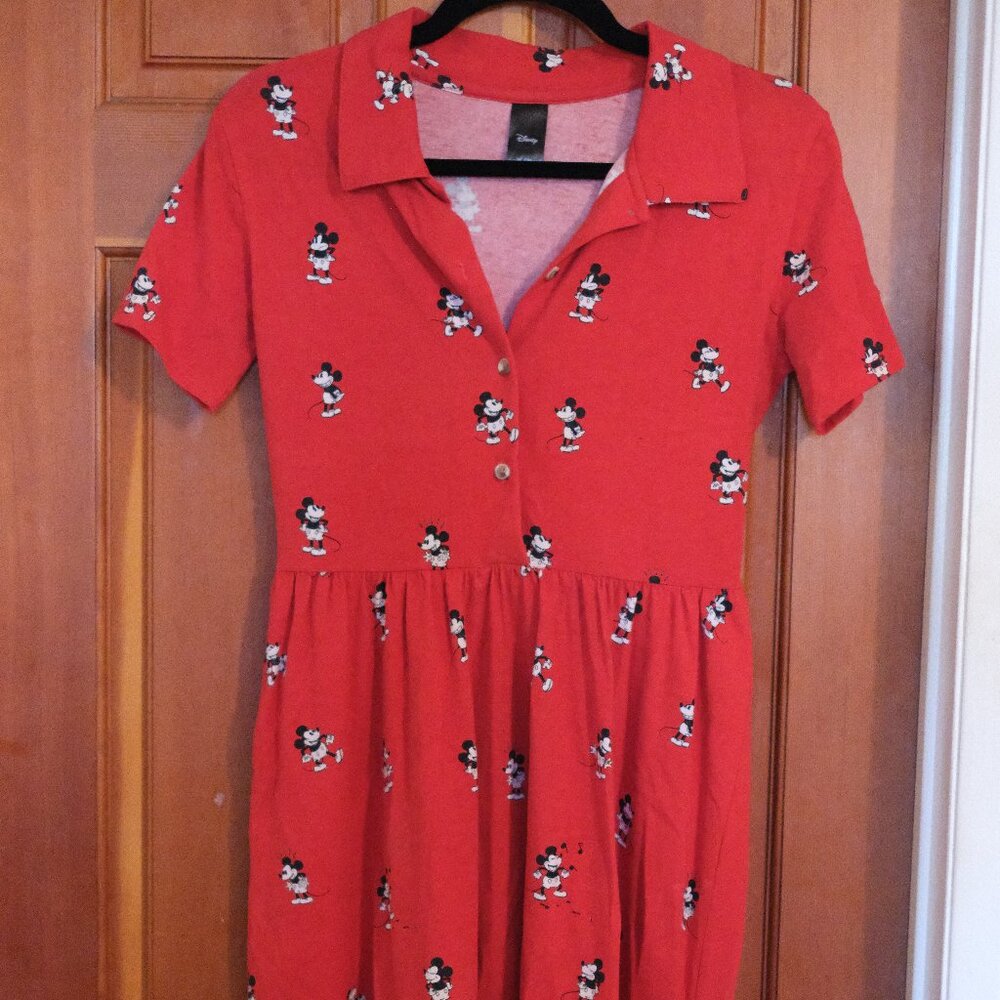 Disney Parks Red Printed Mickey Mouse Dress